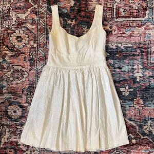 Aqua white eyelet minidress, size S